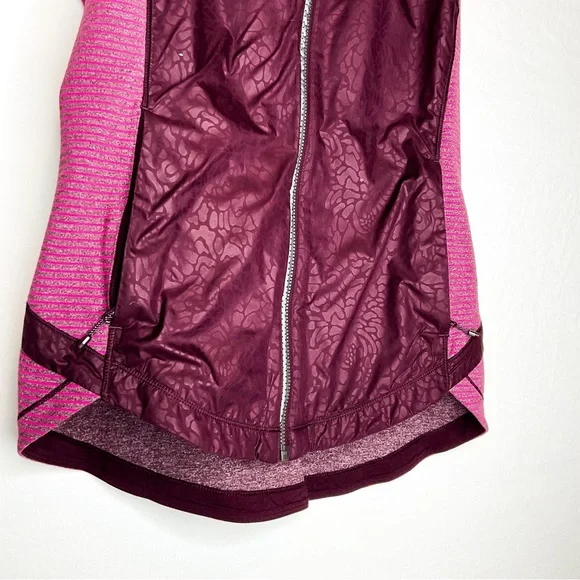 Lululemon Vest Pink Purple Zip Up Running Layer Size 6 - Picture 10 of 11